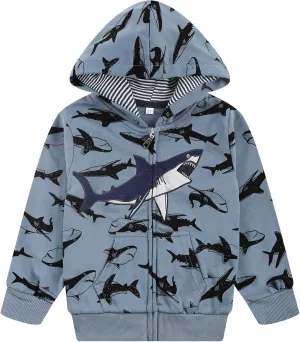 Toddler Zip Up Hoodie Sweatshirt Fall Clothes Boys Jacket With Hood 2-7 Years