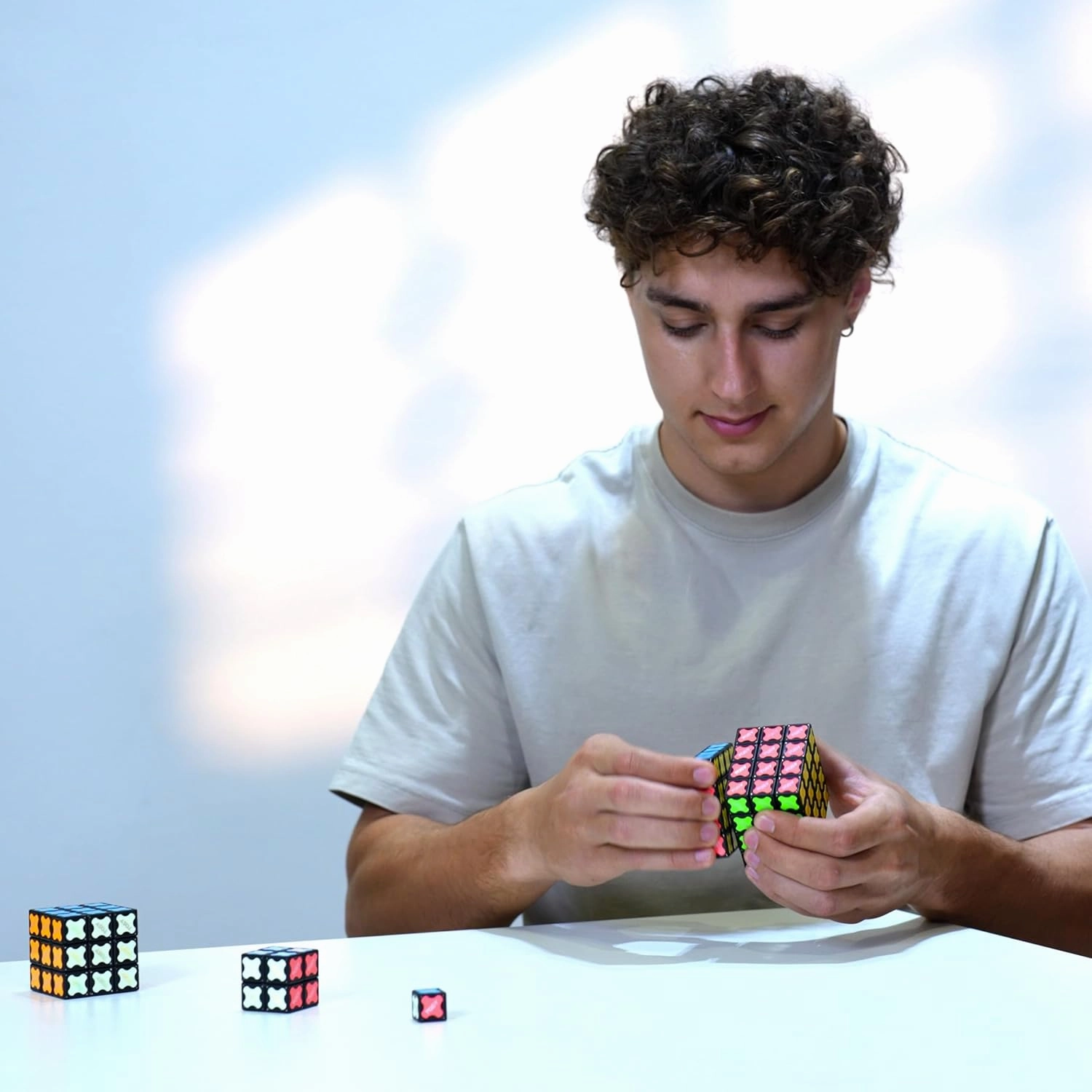 TOSY Magnet Cube 3x3 - 240 Magnets, 30 Blocks, 7in1 Toy: 4th of July Decorations, Puzzle Cube, STEM Building Blocks, Transformable Fidget Spinner, Infinity Cube, Magnet Tiles, UV Flashlight, Glowing