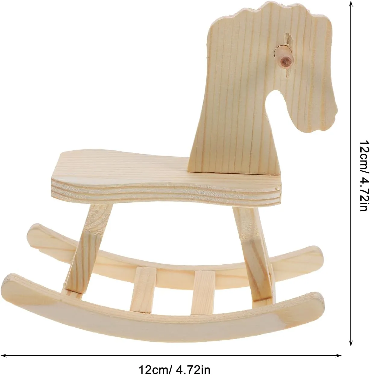Totority Small Wooden Horse Toy DIY Wooden Horse 3 Sets DIY Wooden Horse Desktop Ornament Rocking Horse Ornament Wooden Horse Handicraft Statue