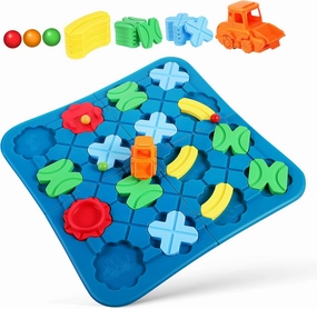 TOYANDONA 1Set Road Building Logical Track Building Play Set for Educational Brain Teaser Maze Puzzle Board Game Fun Stem Activity for Preschool Learning and Family Interaction