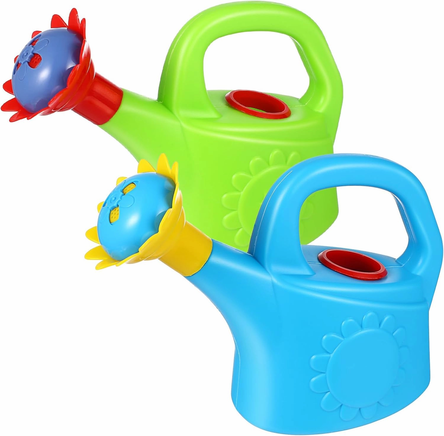 TOYANDONA 2PCS Watering Can Toys, Interesting Plastic Watering Can Toys Play House Garden Watering Can Toys for Children Beach Sand Toys (Random Color)