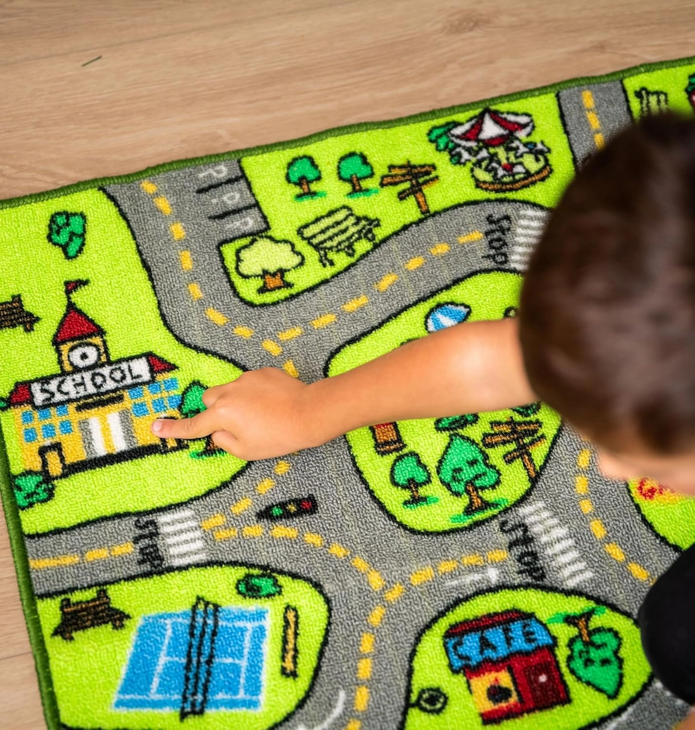 ToyVelt Kids Carpet Playmat Car Rug - Educational Road Traffic Carpet Multi Color Play Mat - Large 60” X 32” Best Kids Rugs for Playroom & Kid Bedroom - for Ages 3-12 Years Old
