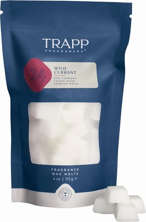Trapp | No. 24 - Wild Currant | Scented Wax Home Fragrance Melts | 4 oz. Bag | Scent Notes of Red Currant, Cassis Noir, and Spanish Moss | Soy Wax Blend | Made in USA