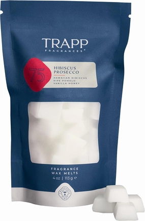 TRAPP | No. 75 - Hibiscus Prosecco | Scented Wax Home Fragrance Melts | 4 oz. Bag | Scent Notes of Hawaiian Hibiscus, Ripe Pomelo, and Vanilla Honey | Soy Wax Blend | Made In USA