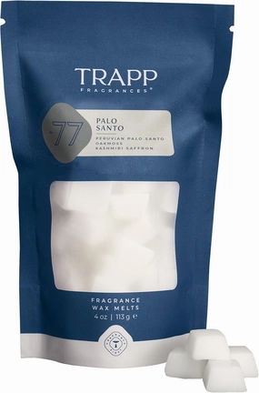 Trapp | No. 77 - Palo Santo | Scented Wax Home Fragrance Melts | 4 oz. Bag | Scent Notes of Peruvian Palo Santo, Oakmoss, and Kashmiri Saffron | Soy Wax Blend | Made in USA