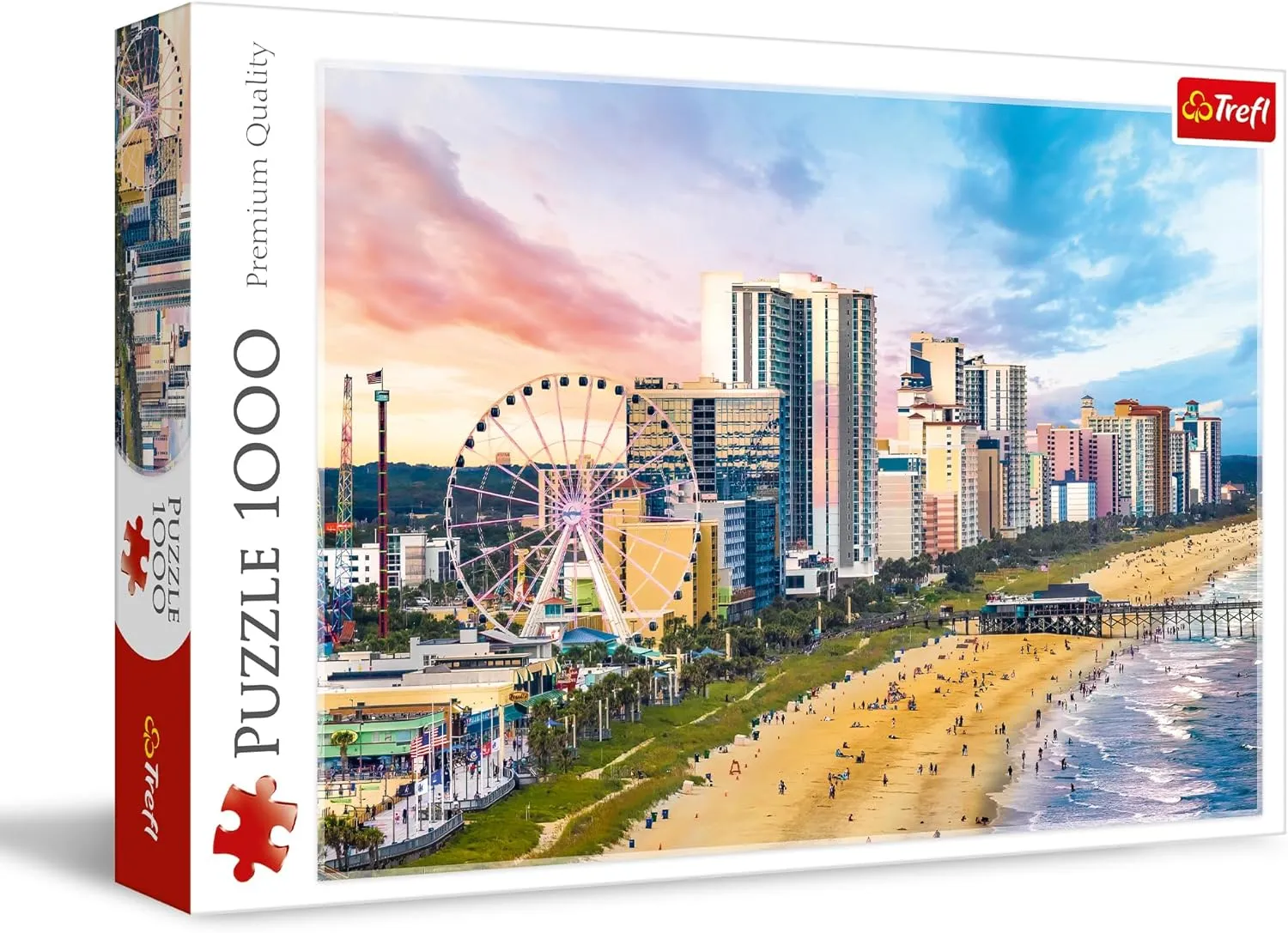 Trefl - Myrtle Beach, South Carolina, USA - Puzzle 1000 Pieces - Puzzle for Travel Lovers, DIY, Creative Entertainment, Fun Puzzles for Adults and Children from 12 Years Old