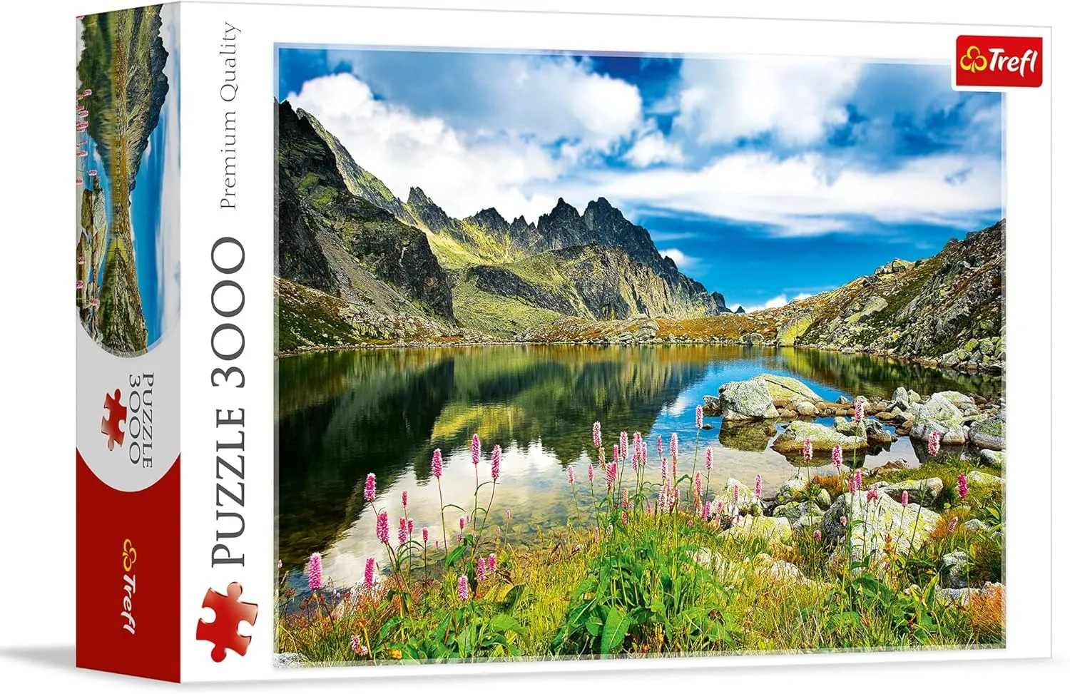Trefl Starolesnianski Pond, Tatras, Slovakia 3000 Piece Jigsaw Puzzle Red 46"x33" Print, DIY Puzzle, Creative Fun, Classic Puzzle for Adults and Children from 15 Years Old