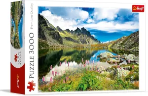 Trefl Starolesnianski Pond, Tatras, Slovakia 3000 Piece Jigsaw Puzzle Red 46"x33" Print, DIY Puzzle, Creative Fun, Classic Puzzle for Adults and Children from 15 Years Old