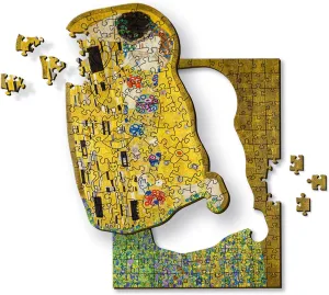 Trefl The Kiss - Gustav Klimt 200 Jigsaw Puzzle Wood Craft Irregular Shapes, 5 Special Puzzles, Famous Paintings and Artists, Creative Fun for Adults and Children from 9 Years Old