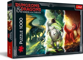 Trefl Dungeons & Dragons Prime 1000 Piece Jigsaw Puzzle Legendary Monsters of Faerun 27"x19" Puzzle for Fantasy and D&D Fans, DIY, Creative Fun, Jigsaw for Adults and Children from 12 Years Old