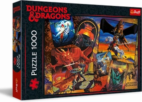 Trefl Dungeons & Dragons Prime 1000 Piece Jigsaw Puzzle The Origins of Dungeons & Dragons 27"x19" Puzzle for Fantasy and D&D Fans, DIY, Creative Fun, Puzzle for Adults and Children from 12 Years Old