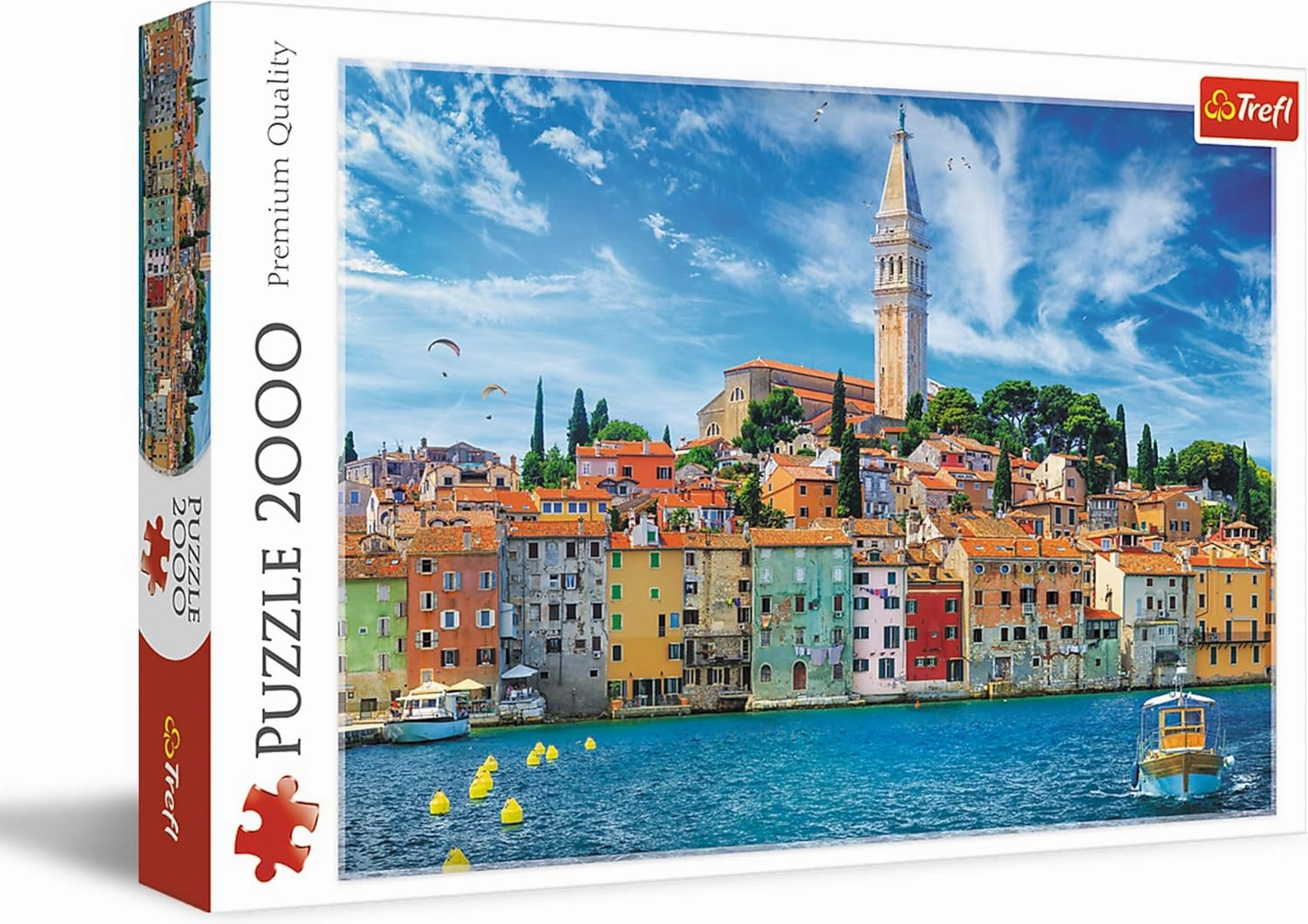 Trefl Rovinj, Croatia 2000 Piece Jigsaw Puzzle Red 19"x13" Print, DIY Puzzle, Creative Fun, Classic Puzzle for Adults and Children from 15 Years Old