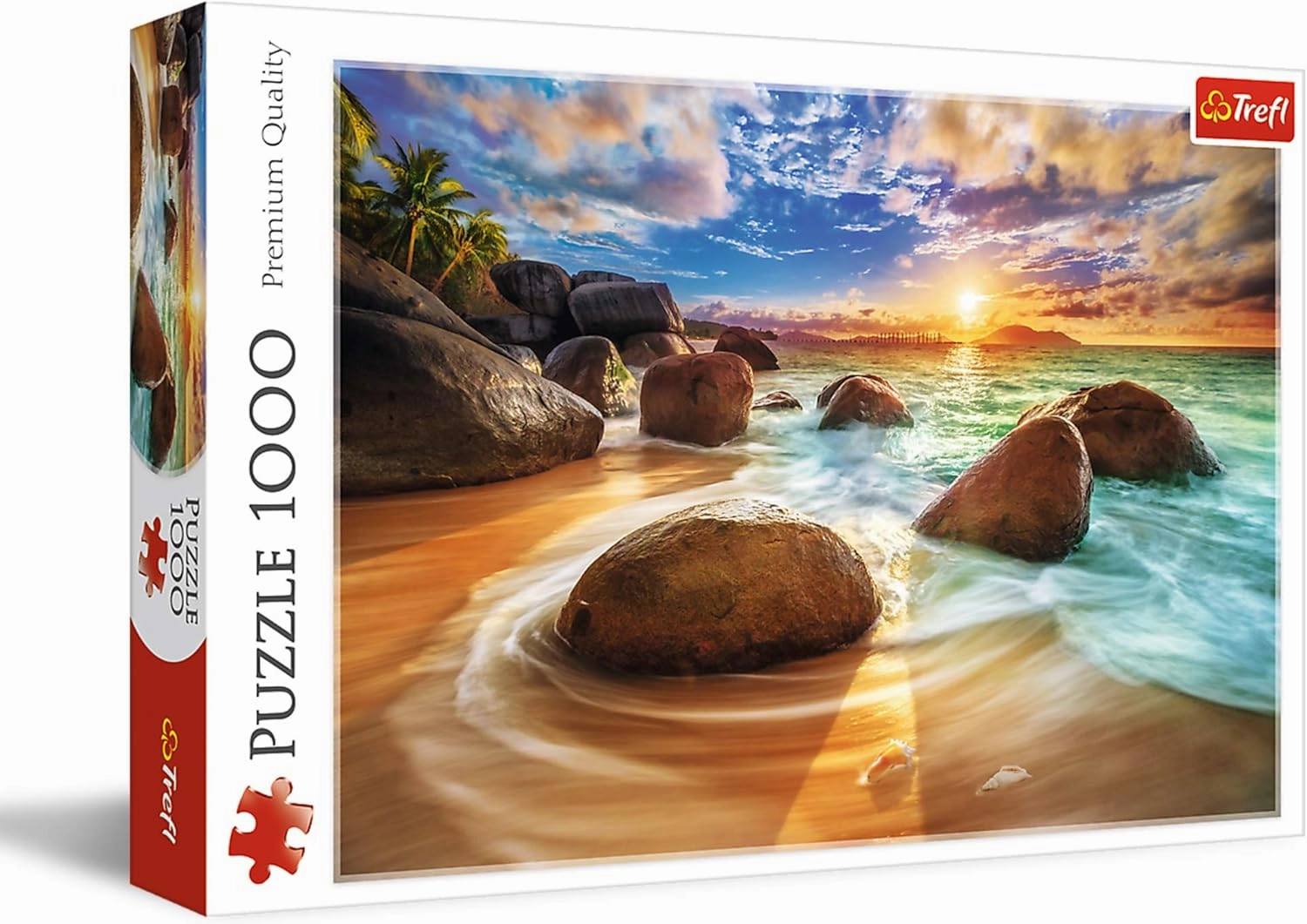 Trefl Samudra Beach, India 1000 Piece Jigsaw Puzzle Red 27"x19" Print, DIY Jigsaw, Creative Fun, Classic Puzzle for Adults and Children from 12 Years Old