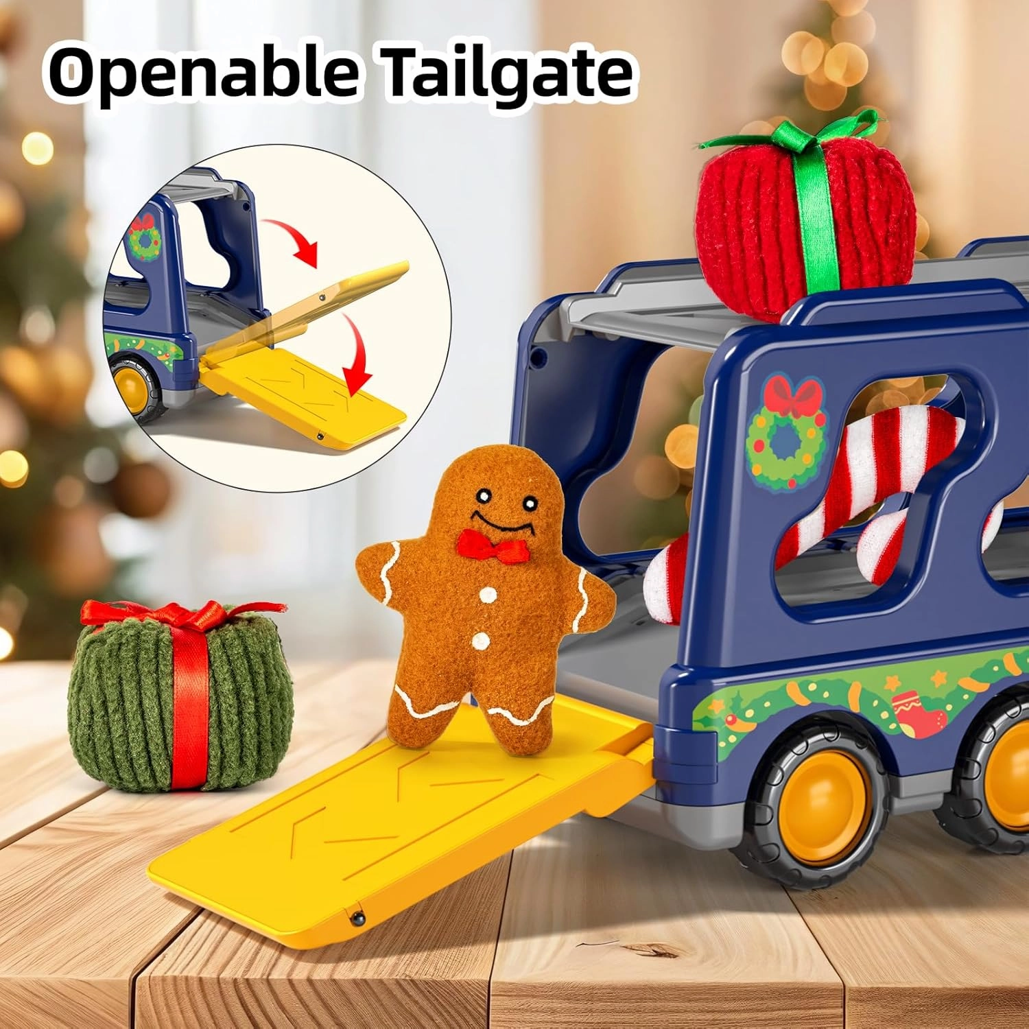 Truck Toys Sets for 3-6 Years Old Boys - Friction Powered Cars for Kids 3-5, Transport Carrier Vehicle Toys, Sound and Light Effect, Birthday Gifts for Toddlers 4-6
