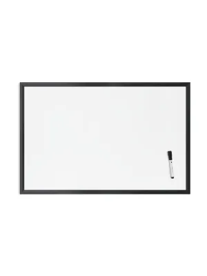 U Brands Black Wood-Style Frame Magnetic Dry Erase Board, 36" x 24" (Actual Size 35" x 23")