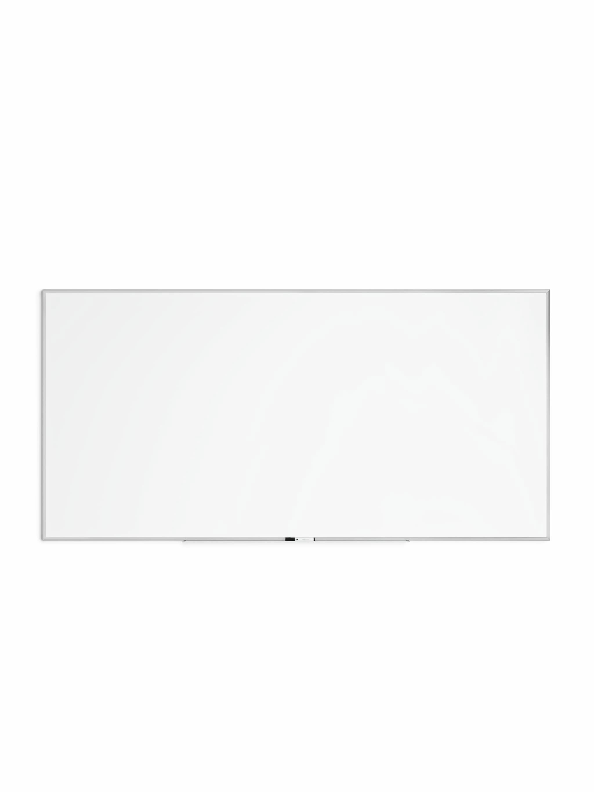 U Brands Silver Aluminum Frame  Dry Erase Board, White, 47" x 95"
