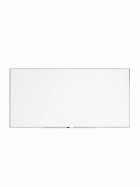U Brands Silver Aluminum Frame  Dry Erase Board, White, 47" x 95"