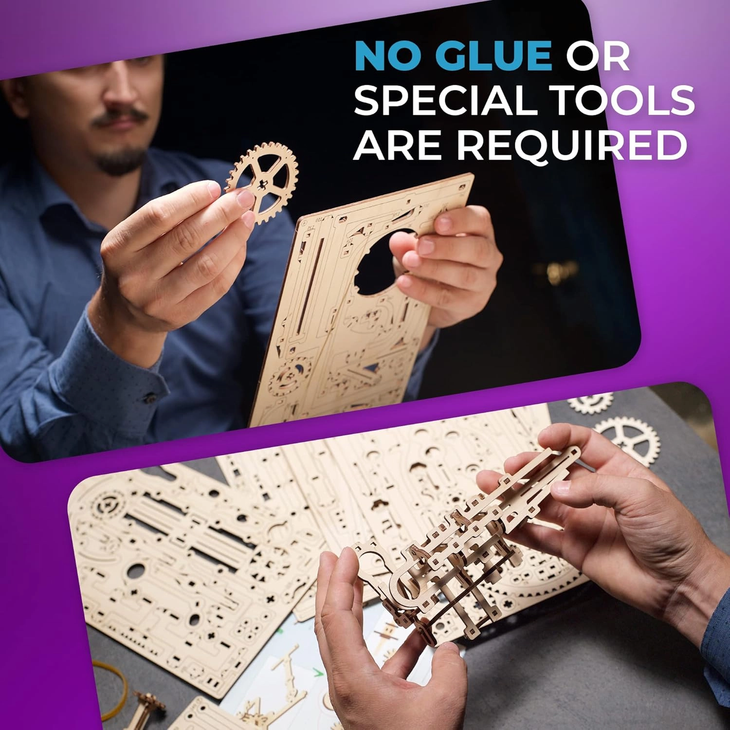 UGEARS Wooden Marble Run Stepped Hoist - Mechanical 3D Wooden Puzzles For Adults Kit, Fun DIY Model Kit Crafts for Adults - Unique Gift 3d Puzzle For Adults Marble Game for Hobby Enthusiasts - 355 Pcs