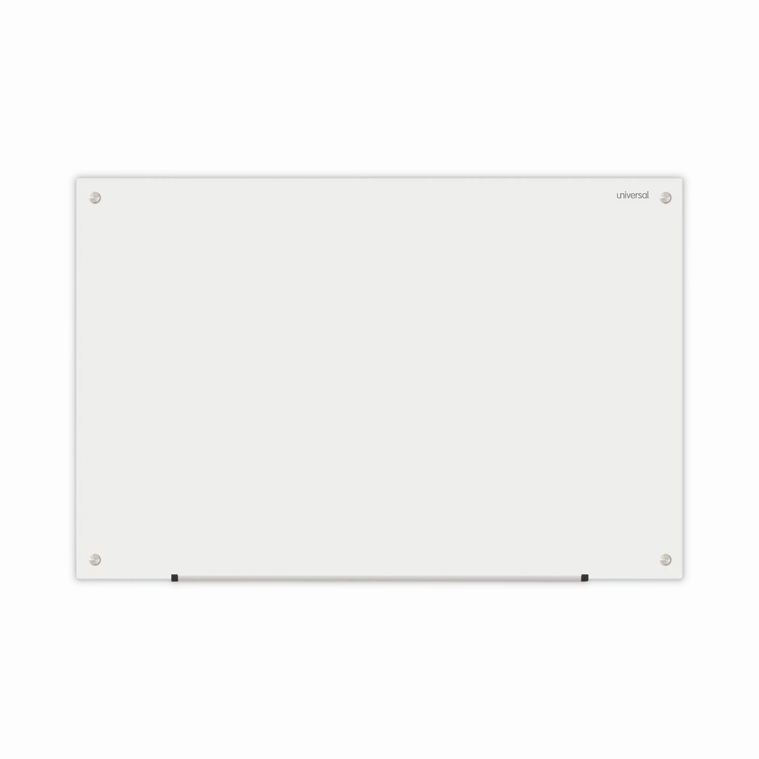Universal® Frameless Glass Marker Board, 36" x 24", White Surface