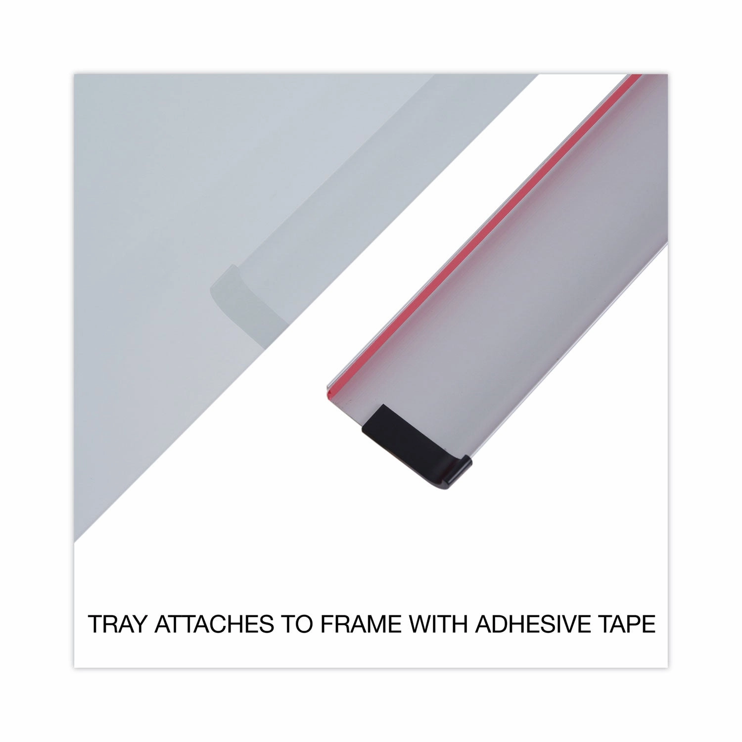 Universal® Frameless Glass Marker Board, 36" x 24", White Surface