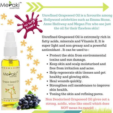 Unrefined Grapeseed Oil (Net Qty:50 ml)