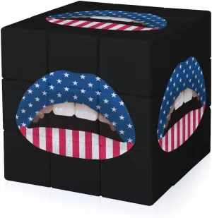 U.S. Lips Funny 3x3x3 Cube Smooth Lightweight Puzzle for Adult Graphic Printing Travel