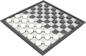 Vaguelly 1set Portable Magnetic Checkers Folding Board for Travel Family Fun and Educational Play for Parties and Outdoor Activities