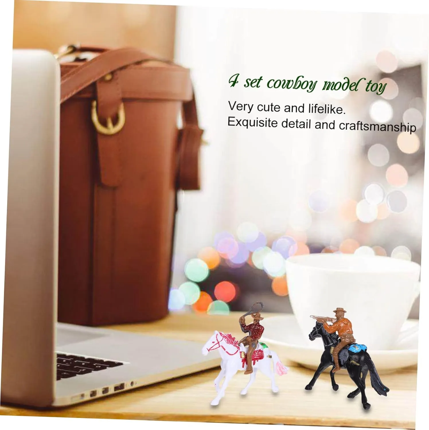 Vaguelly Cowboy Toy Action Figures 8 Pcs Cowboy Riding Model Figures Horse Toys Models Mini Figurines Cake Decorations Figurines Toys Soldier Miniature Kit Child Accessories Plastic to Ride