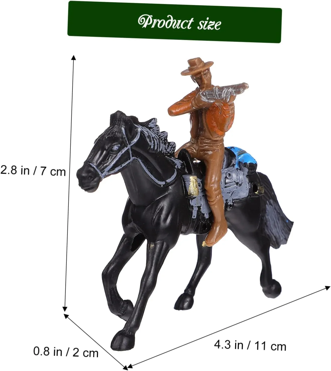 Vaguelly Cowboy Toy Action Figures 8 Pcs Cowboy Riding Model Figures Horse Toys Models Mini Figurines Cake Decorations Figurines Toys Soldier Miniature Kit Child Accessories Plastic to Ride