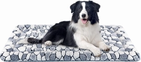 VANKEAN Dog Crate Pad Bed Mat Reversible (Warm & Cool), Soft Pet Sleeping Mat Dog Bed for Crate Suitable for Small to XX-Large Dogs and Cats, Machine Washable Crate Beds, Grey Stone Pattern
