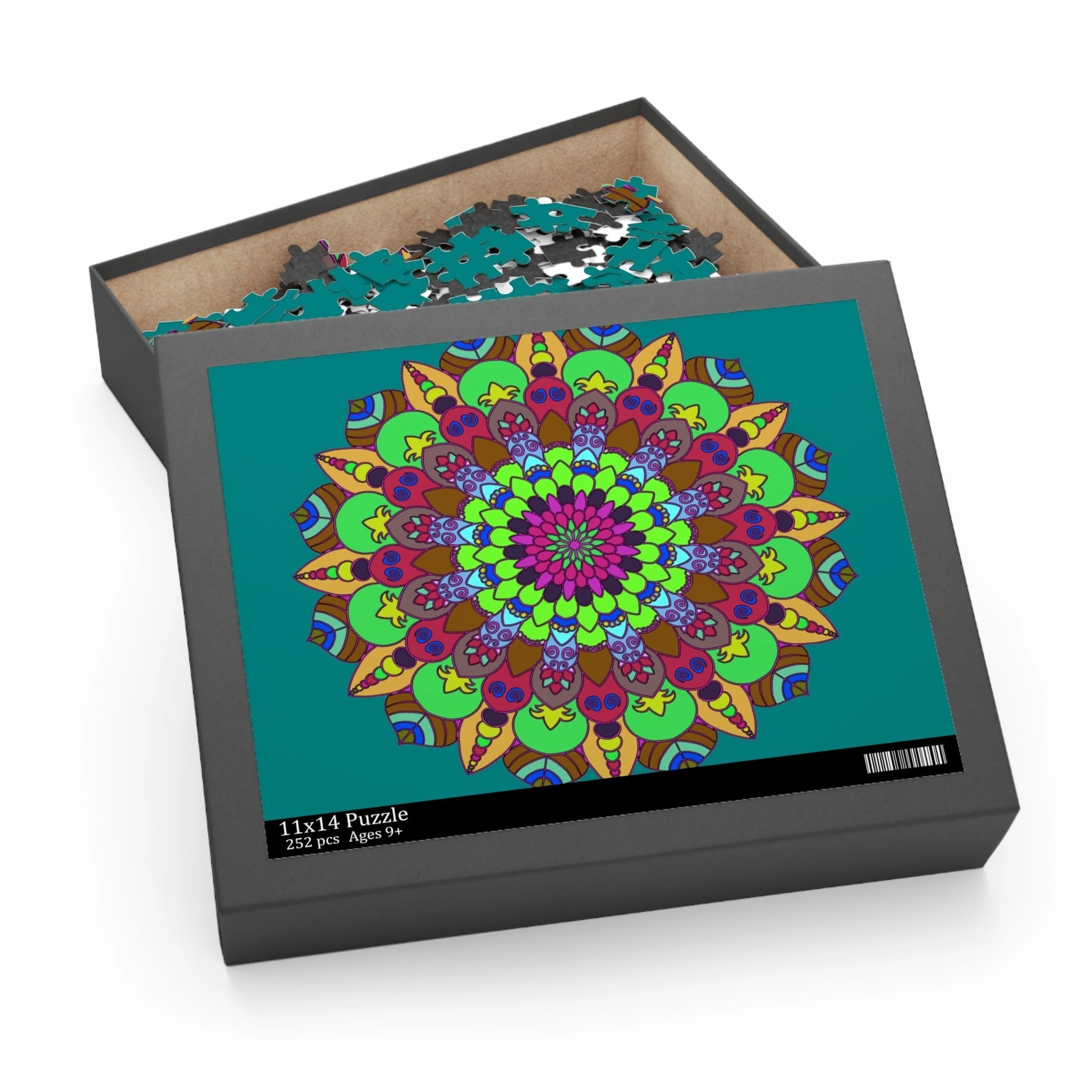 Vibrant Mandala Art Puzzle, 252/500 Pieces