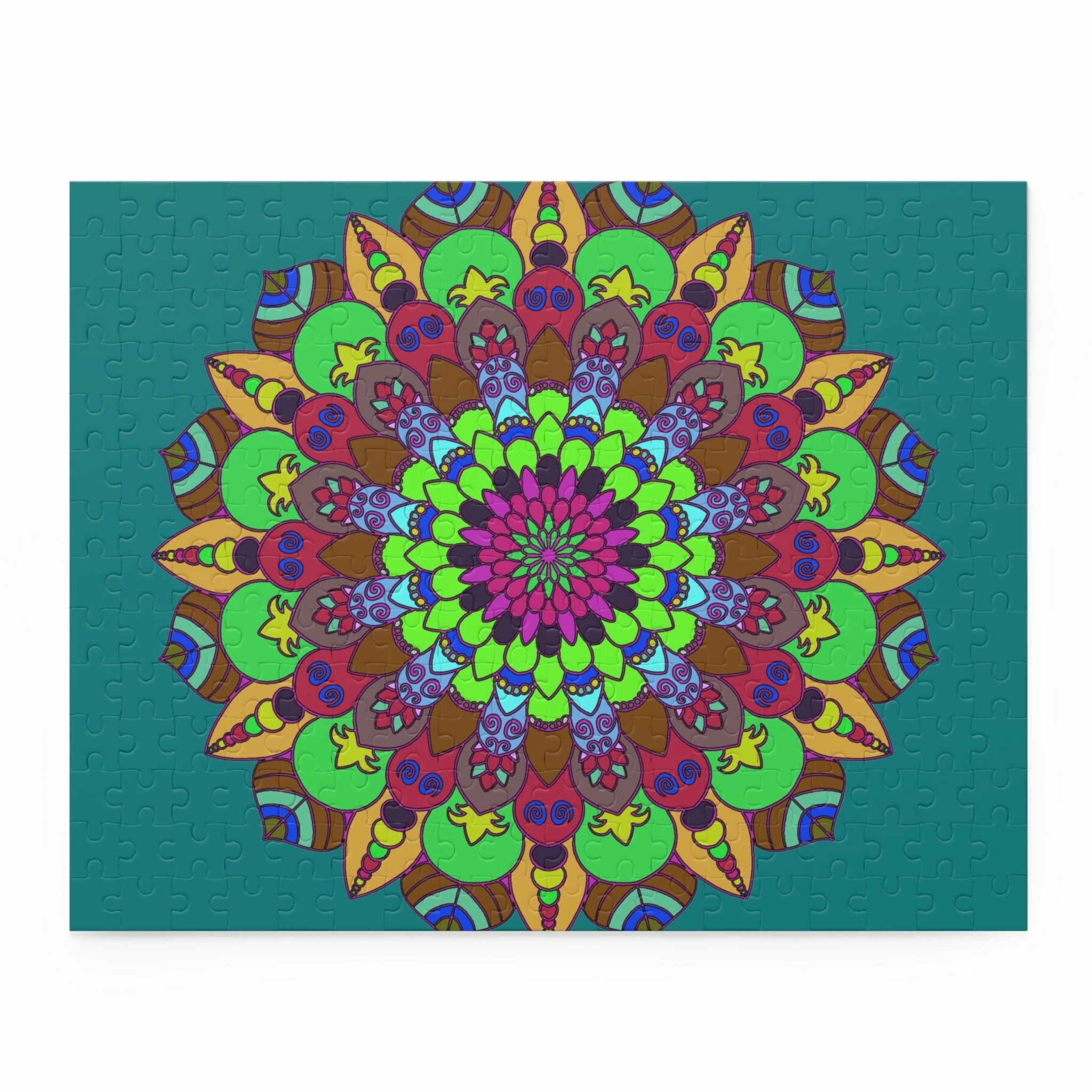 Vibrant Mandala Art Puzzle, 252/500 Pieces