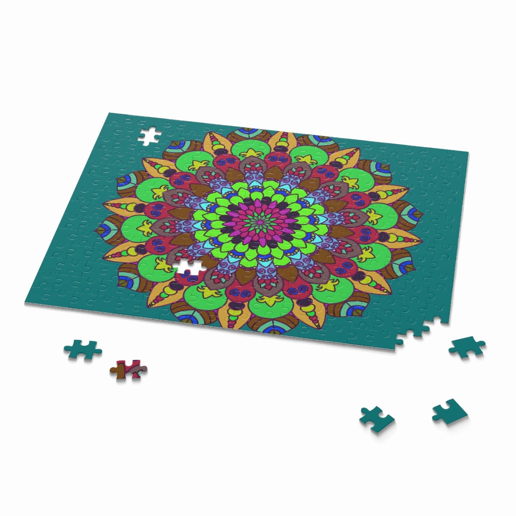 Vibrant Mandala Art Puzzle, 252/500 Pieces