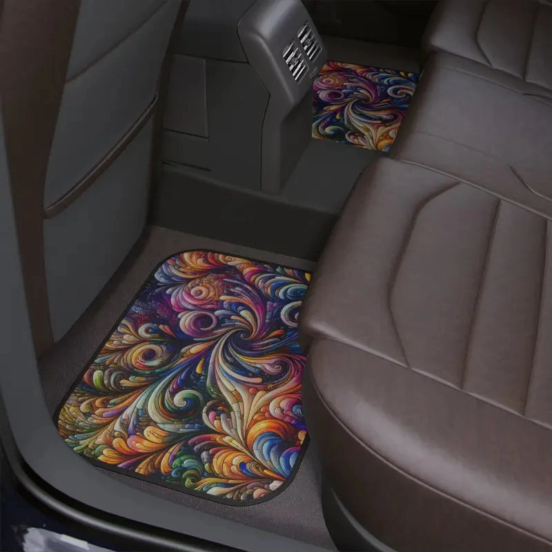 Vibrant Swirl Car Floor Mats Colorful Comfort and Style for Rides
