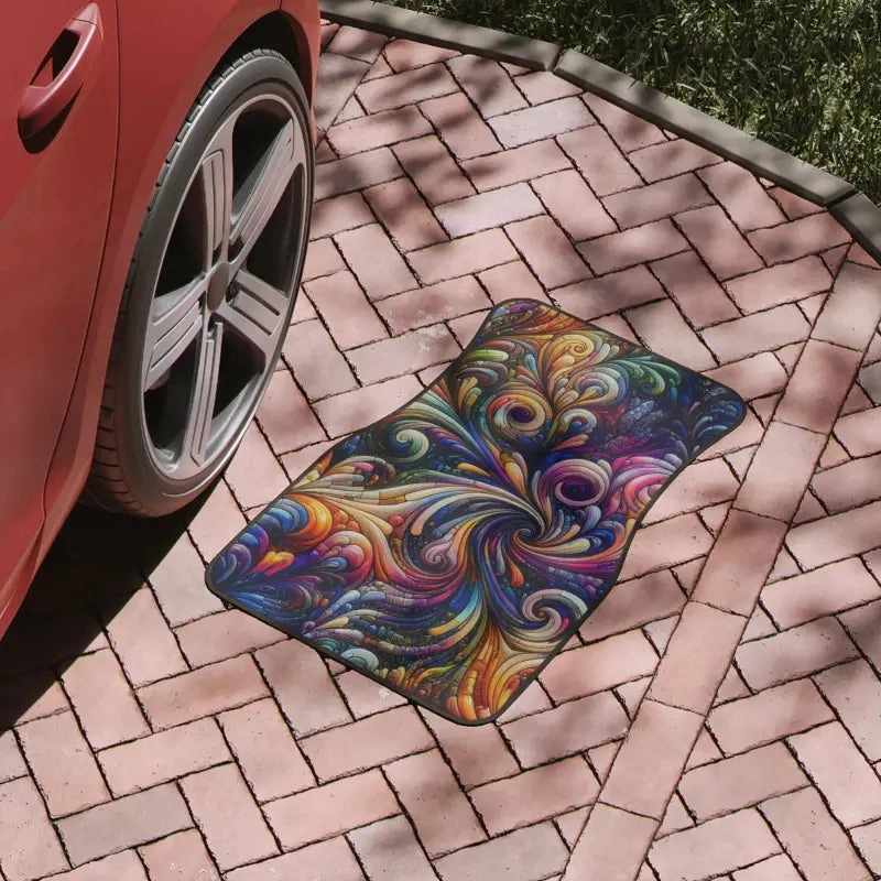Vibrant Swirl Car Floor Mats Colorful Comfort and Style for Rides