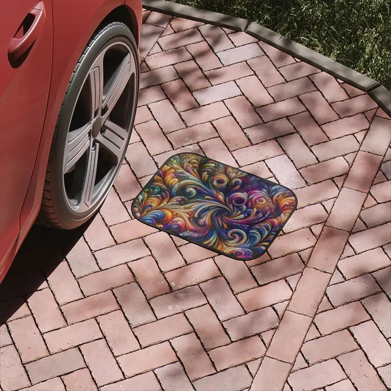 Vibrant Swirl Car Floor Mats Colorful Comfort and Style for Rides