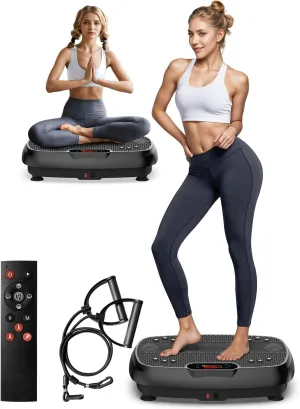 Vibration Plate Exercise Machine, Power Vibrating Board for Weight Loss, Full Body Workout Home Gym Equipment with 100 Adjustable speeds, 450 Lbs