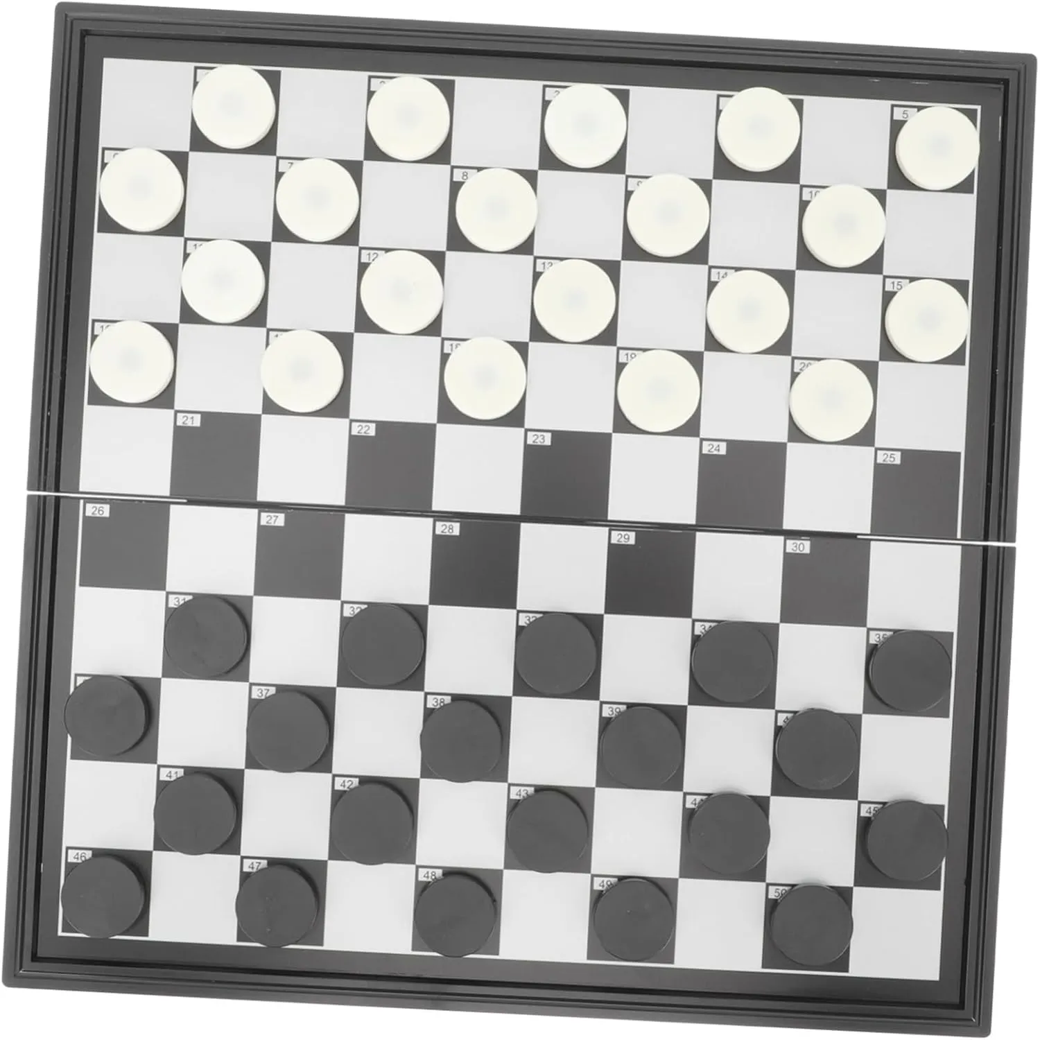 VICASKY 100-grid Magnetic Checkers Chess Sets Portable Game Fine Craftsmanship