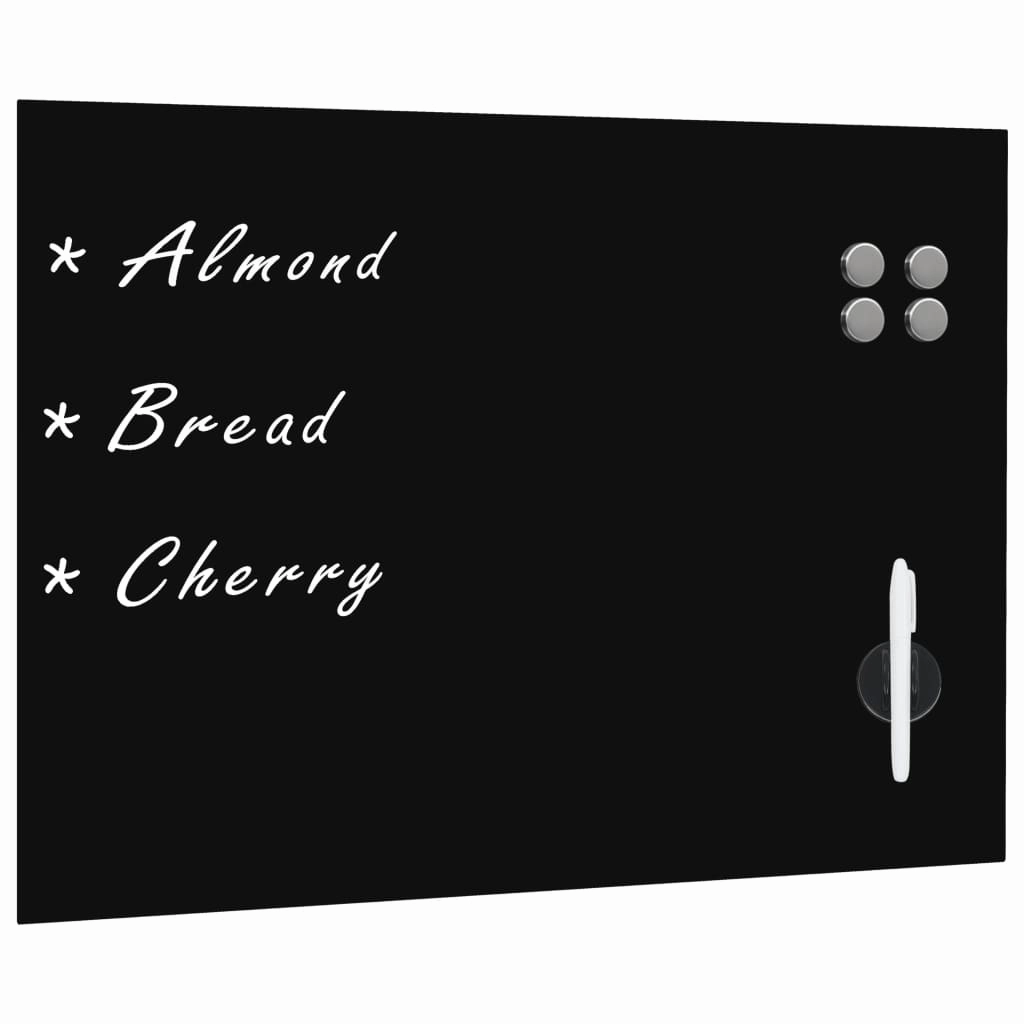 vidaXL Wall Mounted Magnetic Board Glass 23.6"x23.6"