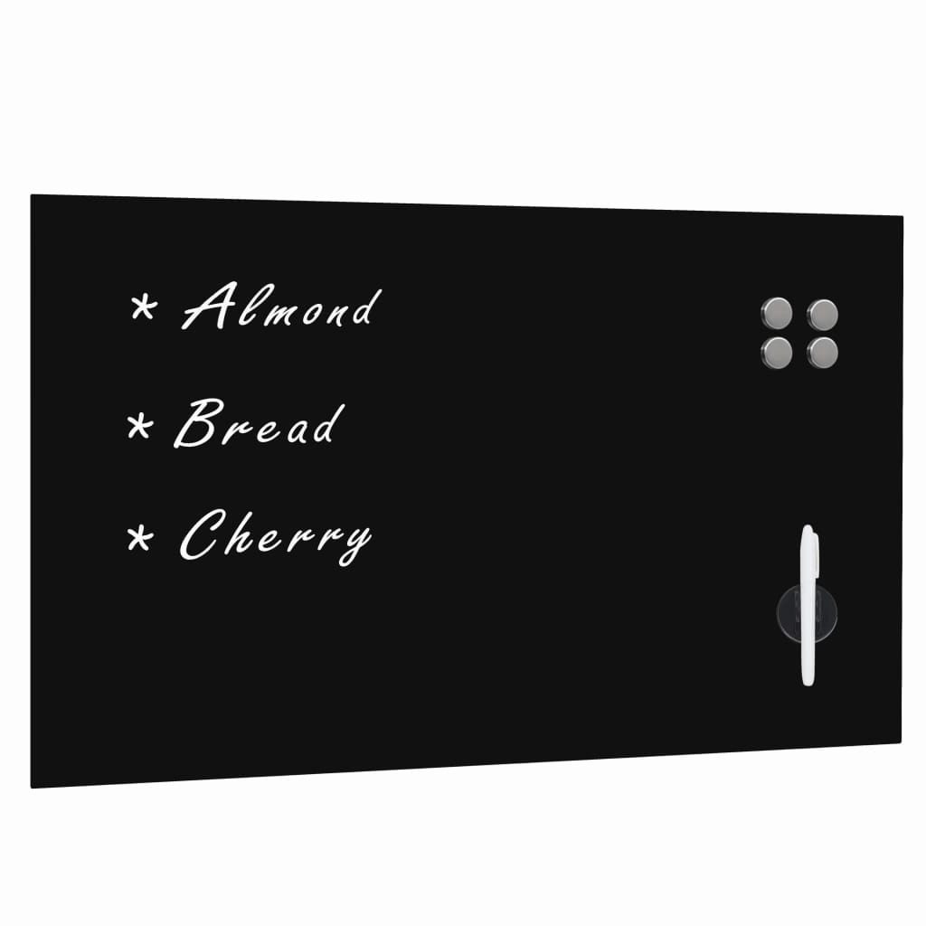 vidaXL Wall Mounted Magnetic Board Glass 23.6"x23.6"