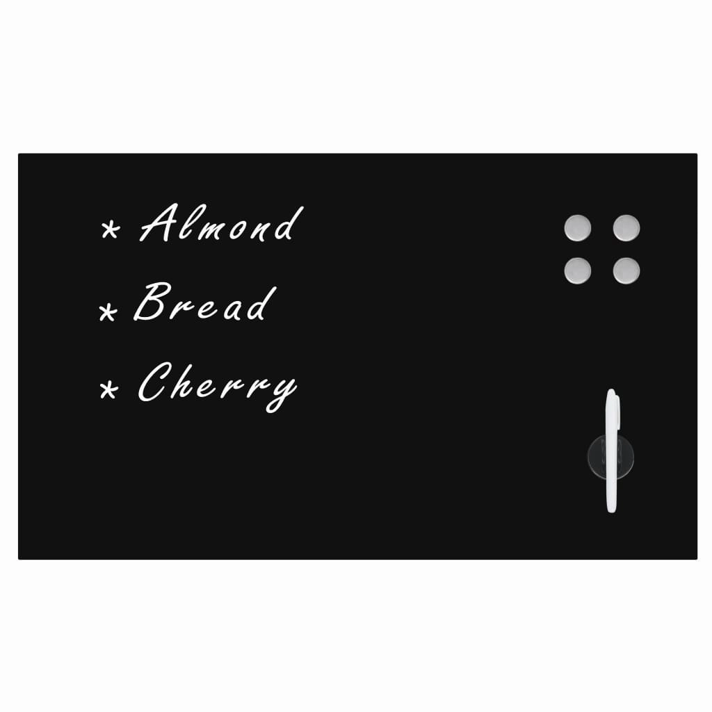vidaXL Wall Mounted Magnetic Board Glass 23.6"x23.6"