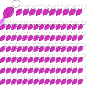VIHOSE 100 Pcs Mini UV Keychain Flashlight 395nm UV Keychain Light Bulk Portable Tiny LED Light for Detector Pet Urine Passport ID Card and Currency