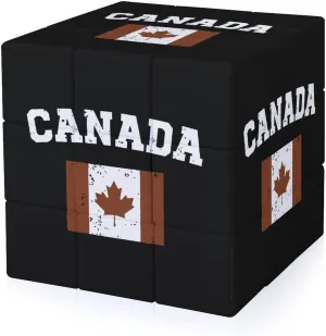 Vintage Canadian Flag Funny 3x3x3 Cube Smooth Lightweight Puzzle for Adult Graphic Printing Travel