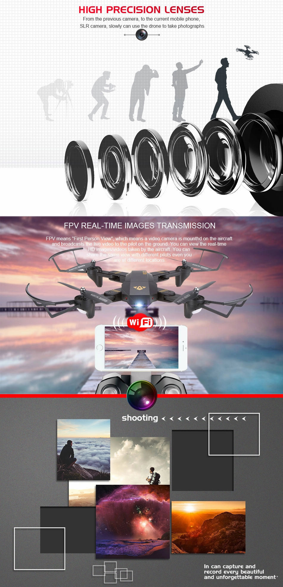 Visuo XS809W Mini Foldable Selfie Drone with Wifi