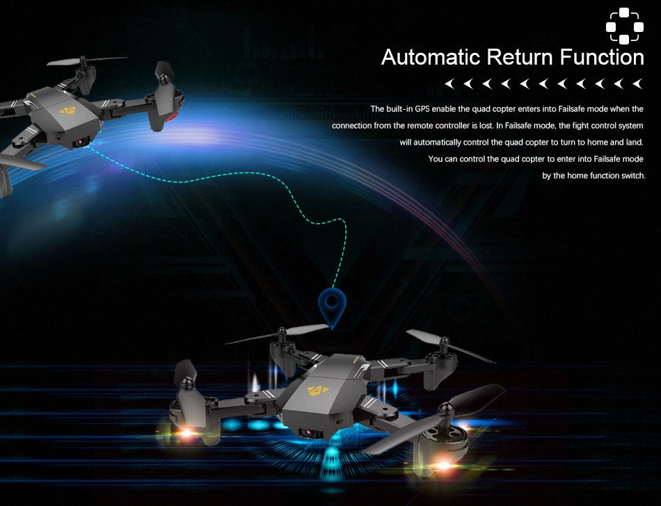 Visuo XS809W Mini Foldable Selfie Drone with Wifi