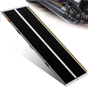 VNN Portable Wheelchair Ramp 8FT, Non-Slip Aluminum Folding Handicap Ramp, Door Threshold Wheelchair Ramps for Home, Wheel Chair Ramp for Home Steps