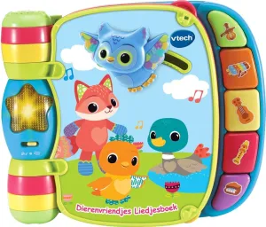 VTech 80-166772 Baby Animal Friends Song Book - Interactive Toy - 6 Famous Nursery Rhymes - 3 to 36 Months - Blue
