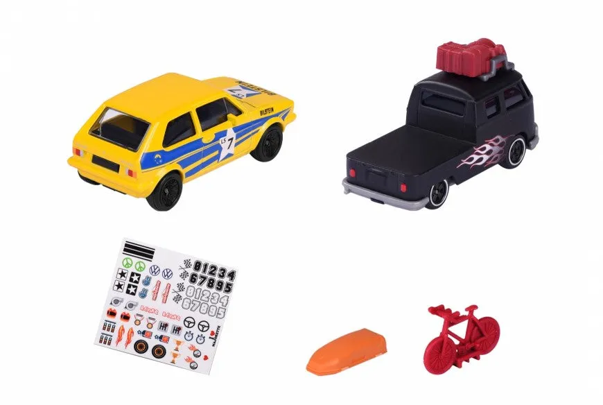VW The Originals 2 Pieces Set Racing : Volkswagen T1 & Volkswagen MK1 | Majorette
