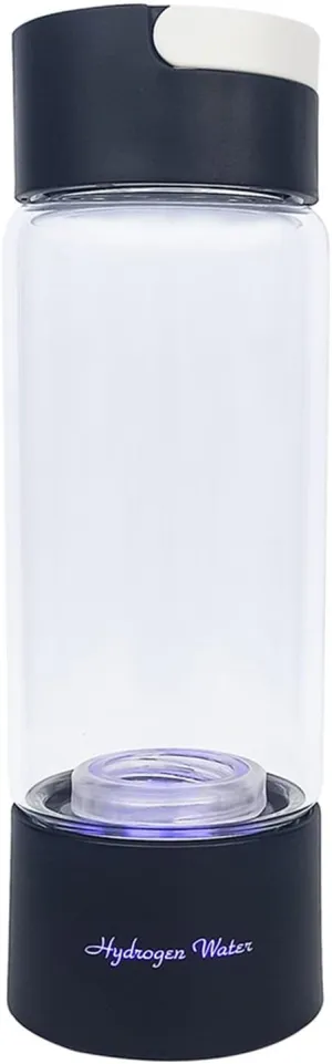 Water Purifiers, Portable Hydrogen Rich Water Bottle Hydrogen Water Generator Ionizer with Self-Cleaning Mode Inhaler and Adapter SPE & PEM Technology Make Hydrogen Content Up to 1000-1200 PPB400Ml