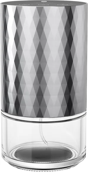 Waterless Diffuser Essential Oil 100mL Capacity Scent Air Machine for Home Aromatherapy Premium Metal Nebulizer Battery Operated 3 Mist Settings Timers Color Light AN5(Space Grey)